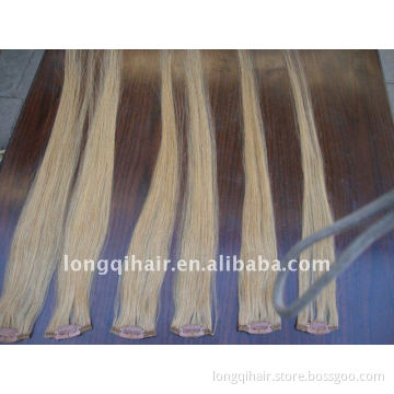 white clip in human hair extension